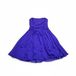 David’s Bridal ruched strapless cocktail dress purple Size 2